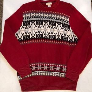 Dockers Snow Flake Ugly Christmas Sweater Cotton